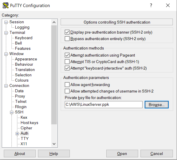 PuTTY Auth